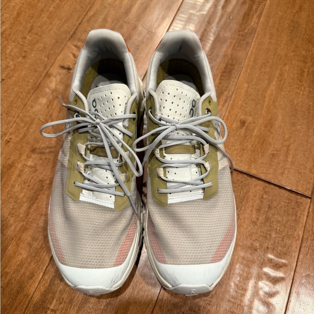 On Running Athletic Shoes - White, Orange, Yellow - Picture 3 of 4